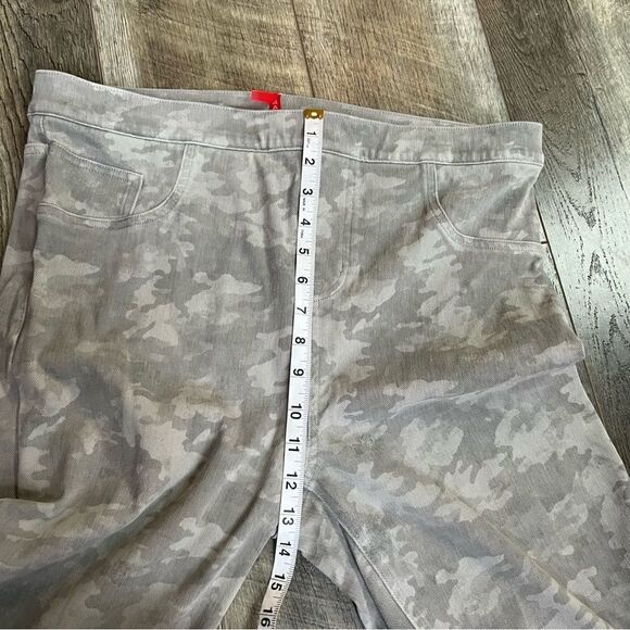 SPANX Jean-ish Stone Wash Green Grey Camo High Rise Ankle Jegging Leggings 1X - Picture 10 of 16